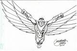 Falcon Avengers Marvel Coloring Pages Line Cz Pinu Zdroj Google Original sketch template