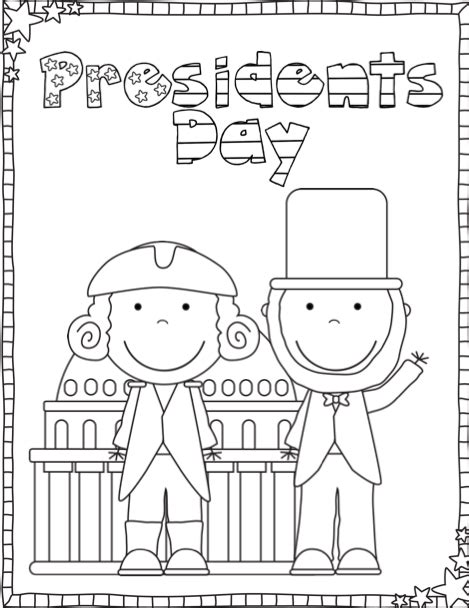 presidents day coloring sheets  kindergarten coloring page
