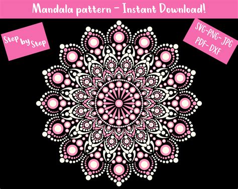 dot mandala pattern  art guide dot mandala painting svg  jpg png