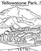 Park Yellowstone Coloring National Pages Printable Drawing Clipart Kids Yosemite Landscape Wildlife American Drawings Caldera Template Color Detailed Mountain Volcano sketch template