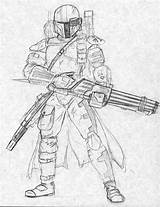 Mandalorian Armor Coloring Pages Gunner Heavy Template Sketch Deviantart sketch template