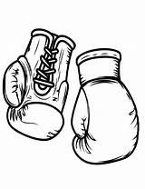 Boxeo Guantes sketch template