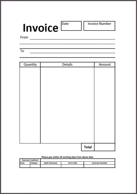 blank invoice template wordpad template  resume examples nmovzz
