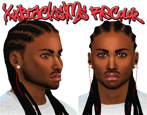 sims  male braids captions graphic