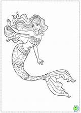 Mermaid Coloring Barbie Tale Dinokids Pages Print Colouring Para Little Close Sereia Colorir sketch template