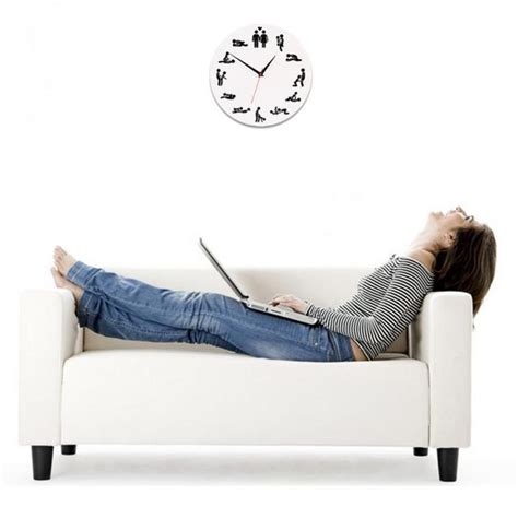 Creative T Modern Sex Position Clock Novelty Silent Wall Clock For