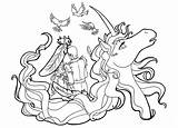 Unicorn Einhorn Ausmalen Colouring Amalthea Ausmalbild Letzte Lir Fee sketch template