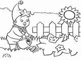 Watering Coloring Plants Pages Garden Boy Patio Flowers Gardens Color Getcolorings Kids sketch template