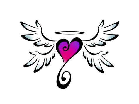 heart  angel wings clip art clip art library