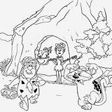 Flintstones Cave sketch template
