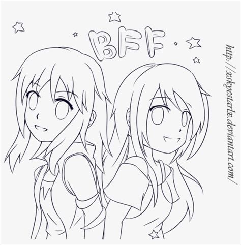 bff anime colouring pages  pngkeycom coloring home