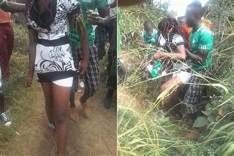 kenyan football fans sexually assault a lady inside bush pics