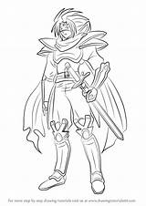 Knight Draw Cardfight Vanguard Silence Gallatin Drawing Step Anime Tutorials Tutorial Manga Learn Getdrawings sketch template
