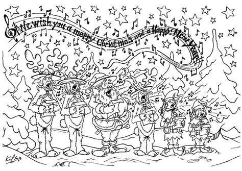 coloring page christmas choir img