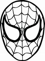 Spiderman Mask Coloring Printable Template Getcolorings Pages Print Elf sketch template
