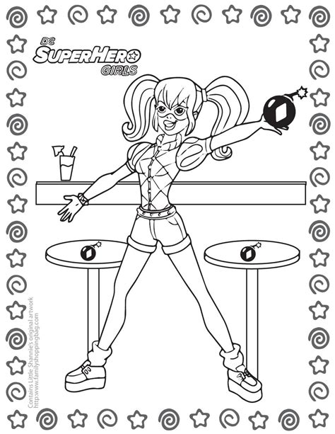 coloring page  dc super hero girls