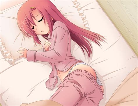 Wallpaper Illustration Anime Girls Bed Cartoon Black Hair Mouth