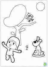 Pocoyo Coloring Dinokids Print Pages Close sketch template