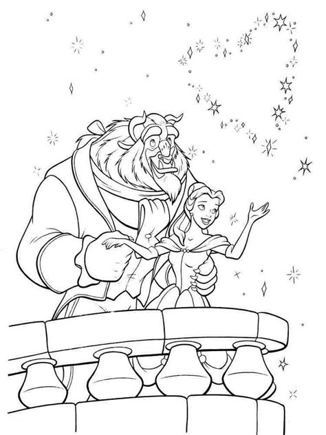 beauty   beast coloring pages   print beauty