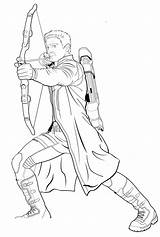 Hawkeye Coloring Pages Avengers Ages Printable Supercoloring Via sketch template