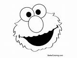 Elmo Face Coloring Pages Preschool Simple Printable Adults Kids sketch template
