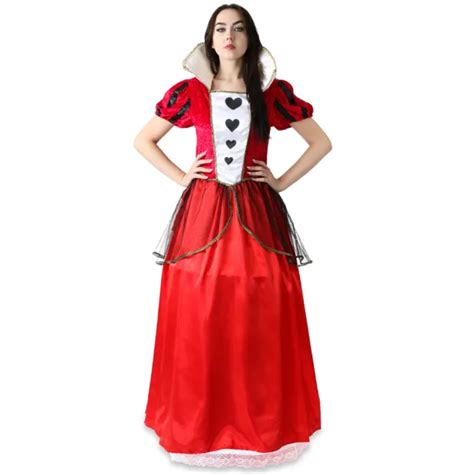 deluxe queen of hearts costume fancy dress wonderland adult alice world
