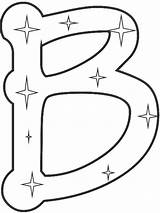 Letter Coloring Pages Letters Star Color Starry Preschool sketch template