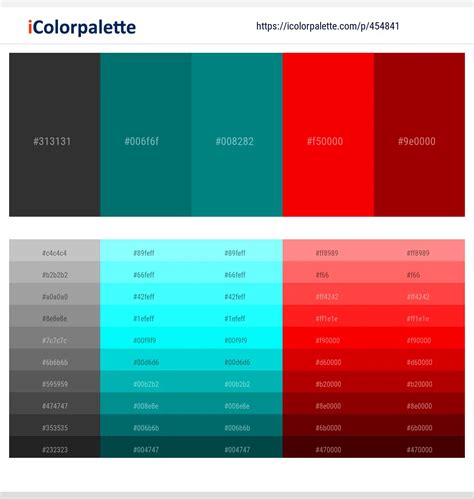 latest color schemes  teal  red color tone combinations