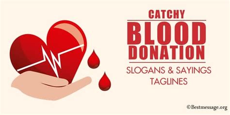 catchy blood donation slogans  sayings taglines