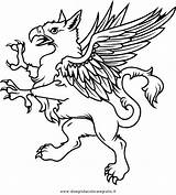 Grifone Grifoni Disegno Griffin Draghi Tattooimages Disegnidacoloraregratis sketch template
