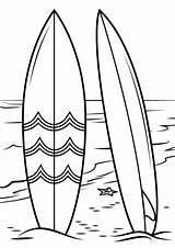 Surfboard Coloring Beach Pages Drawing Surfboards Surf Easy Surfing Board Printable Clipart Hawaiian Drawings Template Sketch Getdrawings Clip Templates Categories sketch template