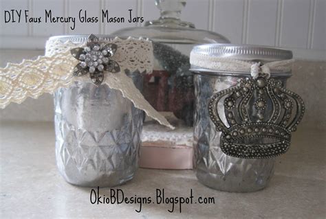 Diy Faux Mercury Glass Mason Jars Okio B Designs