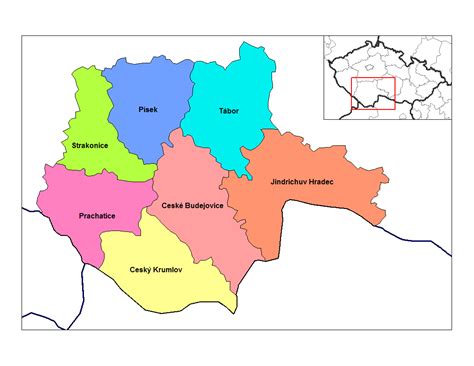 File South Bohemia Districts Png Wikimedia Commons