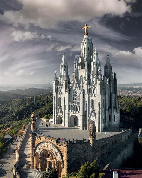 temple expiatori del sagrat corexpiatory church   sacred heart  jesus   summit