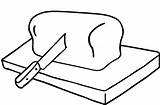 Bread Coloring Pages Cutting Board sketch template