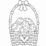 Basket Easter Coloring Pages Egg Cute Printable Hatch Toddler sketch template