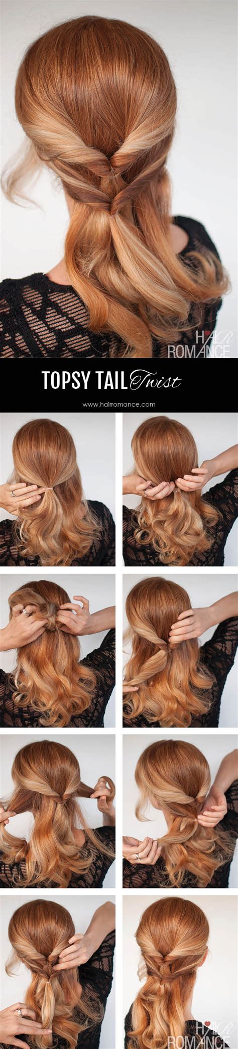new hairstyle tutorial a twist on the topsy tail hair