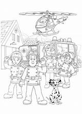 Sam Fireman Coloring Fire Pages Station Officer Color Print Kids Sheet sketch template