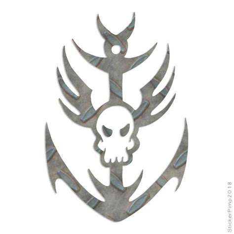 pirate anchor skull decal sticker choose pattern size  ebay