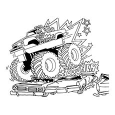 wonderful monster truck coloring pages  toddlers