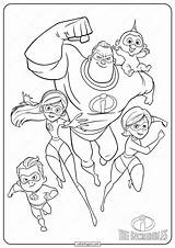 Incredibles Coloring Pages Disney Family Whatsapp Tweet Email sketch template