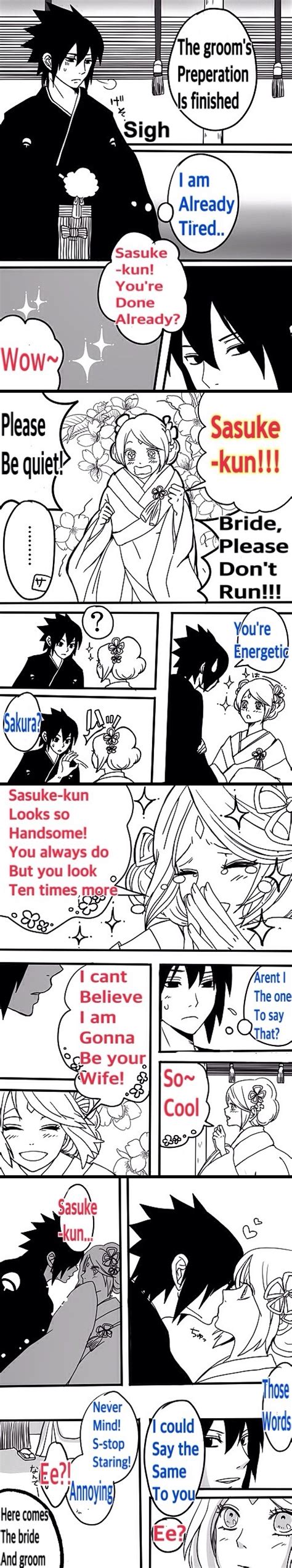 sasuke and sakura on their wedding day anime