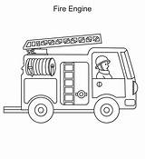 Coloring Fire Truck Firefighter Learn sketch template