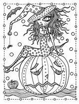 Digi Stamp Colouring Mermaid Coloriages Mamietitine Riscos Enfants Adulte Bruxas Verkauft Bruxinhas sketch template