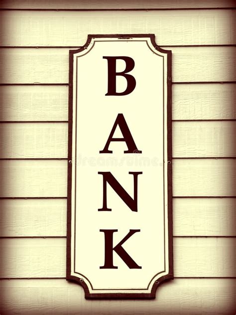 bank sign stock photo image  object warning billboard