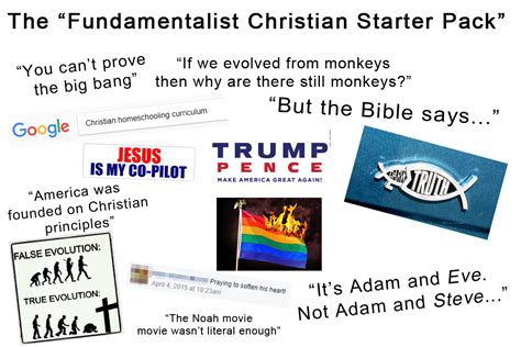 christian fundamentalist starter pack r starterpacks