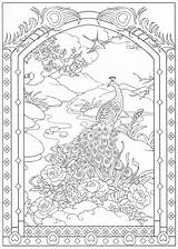 Coloring Pages Peacock Adult Books Printable Color Colouring Book Designs Choose Board Quilt sketch template