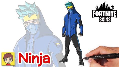 cach ve ninja draw ninja fortnite youtube