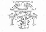 Giapponese Malvorlage Tracht Tradizionale Kleurplaat Japanische Kledij Traditionele Ausmalbilder Stampare Printen Kleurplaten Große Herunterladen Abbildung sketch template