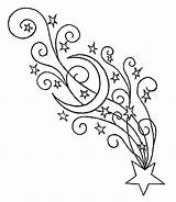 Shooting Star Coloring Drawing Pages Stars Tattoo Line Moon Falling Nautical Drawings Deviantart Tattoos Clipart Adults Designs Printable Sketches Cliparts sketch template
